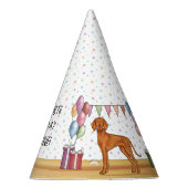 ハンガリービズスラパカラフルステルハッピーバースデー パーティーハット (右)