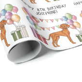 ハンガリービズスラパカラフルステルハッピーバースデー ラッピングペーパー (ロールコーナー)