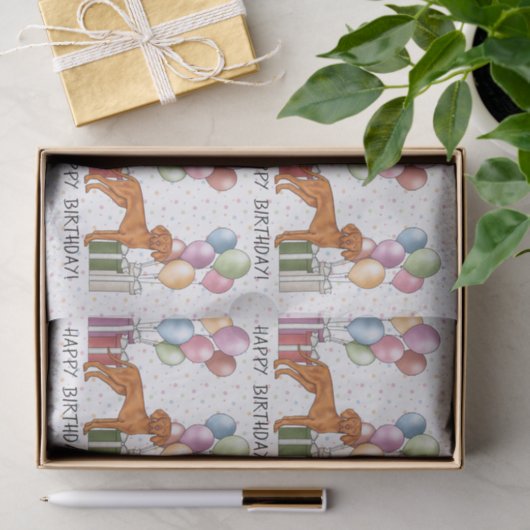 ハンガリービズスラパカラフルステルハッピーバースデー 薄葉紙 (ギフト)