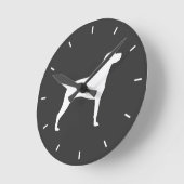 ハンガリービズラシルエット ラウンド壁時計 (傾斜)