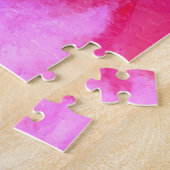 ハンガリービズラドッグアートポートレート |ピンク ジグソーパズル (側面)