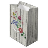 ハンガリーフォークアートフローラと素朴カップル ミディアムペーパーバッグ (裏面アングル)