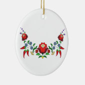 ハンガリーフォークアートフローラセラミックオーナメント セラミックオーナメント (右)
