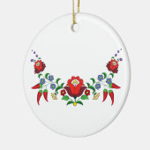 ハンガリーフォークアートフローラセラミックオーナメント セラミックオーナメント (左)