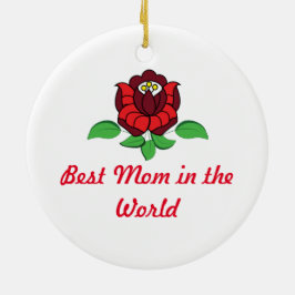 ハンガリーフォークアートフローラ パーソナライズされた セラミックオーナメント