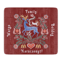 ハンガリーフォークアートメリークリスマス カッティングボード