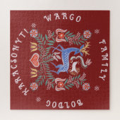 ハンガリーフォークアートメリークリスマス ジグソーパズル (横)