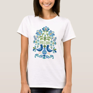 ハンガリーフォークデザインバード Tシャツ