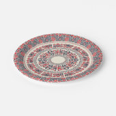 ハンガリーフォークパターン ペーパープレート (アングル)