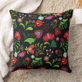 ハンガリーフォークフラワーアート クッション (ブランケット)
