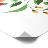 ハンガリーフォーク模様 – カロッサ刺繍花 ポスター (角)