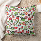 ハンガリーフリーハンドフローラマヨパターン クッション (ブランケット)