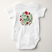 ハンガリーフリーハンドマティフォークアート ベビーボディスーツ (裏面)