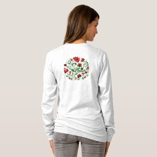 ハンガリーフリーハンドマティフローラフォーク Tシャツ (裏面フル)