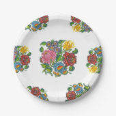 ハンガリーフローラ-カロクサイモチーフ ペーパープレート (正面)