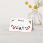 ハンガリーフローラ 伝統的 プレイスカード (裏面)