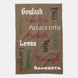 ハンガリーフーズ茶 キッチンタオル