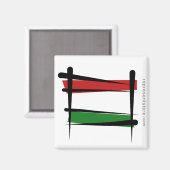 ハンガリーブラシ国旗 マグネット (正面/裏面)