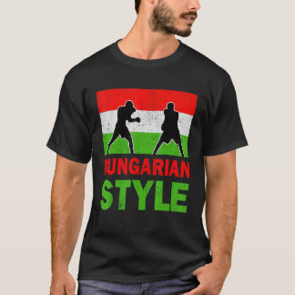 ハンガリーボクシングヴィンテージハンガリー国旗ハンガリーBo Tシャツ