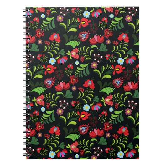 ハンガリーマタイ刺繍模様 ノートブック (正面)