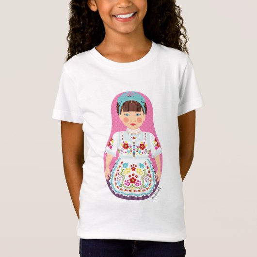 ハンガリーマトリョシュカ女子Tシャツ Tシャツ (正面)