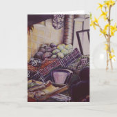 ハンガリーマーケットプレイスブダペストグリーティングカード カード (黄色い花)