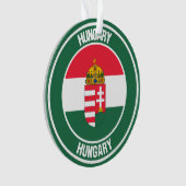 ハンガリーラウンドエンブレム オーナメント (正面)