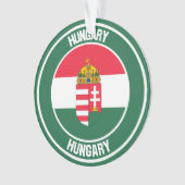 ハンガリーラウンドエンブレム オーナメント (正面)