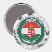 ハンガリーラウンドエンブレム マグネット (正面/裏面)