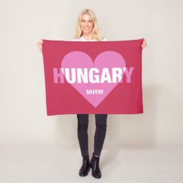 ハンガリーラブカスタムモノグラムフリースブランケット フリースブランケット