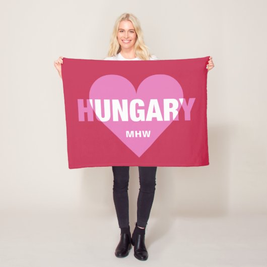 ハンガリーラブカスタムモノグラムフリースブランケット フリースブランケット (インサイチュ)
