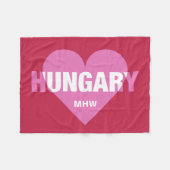 ハンガリーラブカスタムモノグラムフリースブランケット フリースブランケット (正面(横))