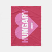 ハンガリーラブカスタムモノグラムフリースブランケット フリースブランケット (正面)