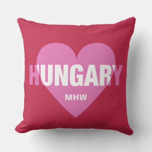 ハンガリーラブカスタムモノグラム装飾用クッション クッション (正面)