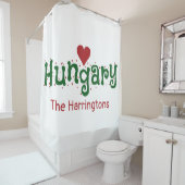 ハンガリーラブ名前をカスタムするシャワーカーテン シャワーカーテン (インサイチュ)