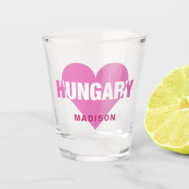 ハンガリーラブ名前をカスタムするショットグラス ショットグラス