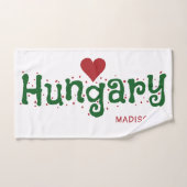 ハンガリーラブ名前をカスタムするタオルセット バスタオルセット (ハンドタオル)