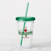 ハンガリーラブ名前をカスタムするタンブラー アクリルタンブラー (裏面)