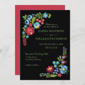 ハンガリーレッドローズ結婚式招待状 招待状 (正面/裏面)