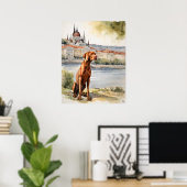 ハンガリーヴィツラドッグアートプリント ポスター (ホームオフィス)