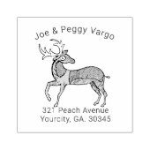 ハンガリーヴィンテージパーソナライズされた鹿 ラバースタンプ (インプリント)