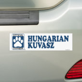 ハンガリー人のKuvaszの青 バンパーステッカー (車上)