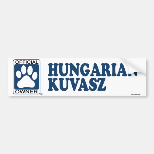 ハンガリー人のKuvaszの青 バンパーステッカー (正面)