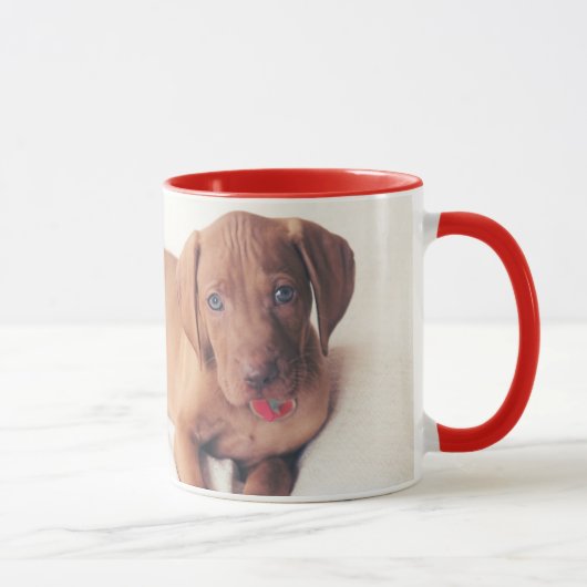 ハンガリー人のVizslaの子犬 マグカップ (右)