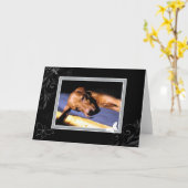 ハンガリー人のVizslaの空白のなカード006 カード (黄色い花)