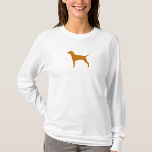 ハンガリー人のVizsla犬の品種シルエット Tシャツ