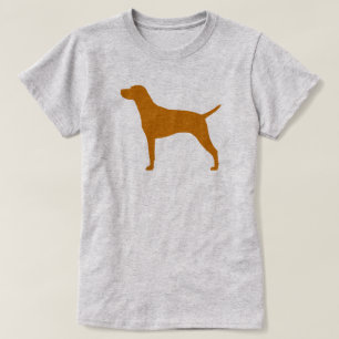 ハンガリー人のVizsla犬の品種シルエット Tシャツ