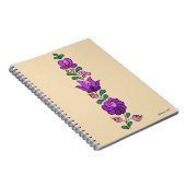 ハンガリー刺繍柄「マト」 – 紫 ノートブック (右側)