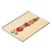 ハンガリー刺繍柄「マト」 – 赤 ノートブック (左側)