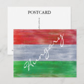 ハンガリー動揺して国旗 ポストカード (正面/裏面)